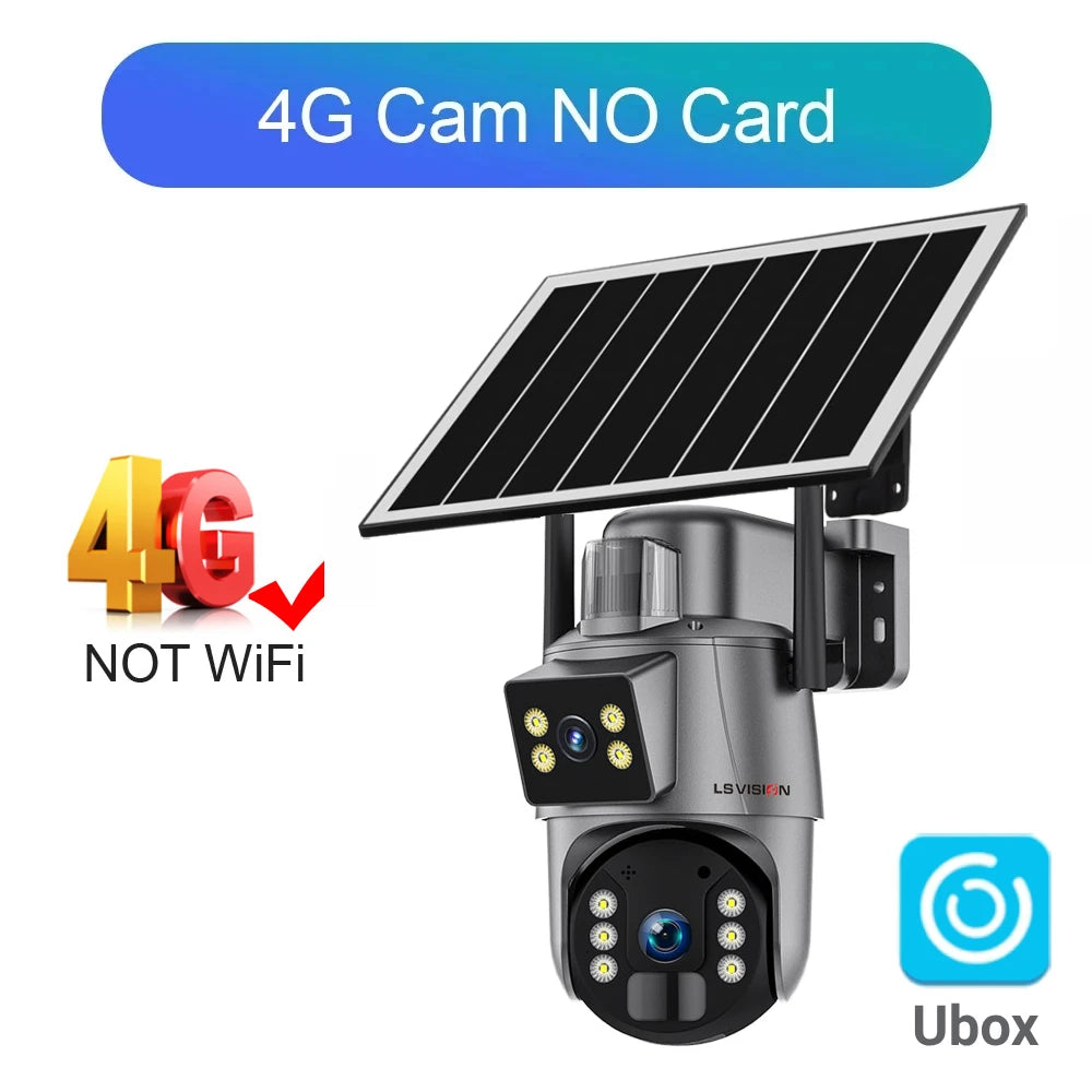 4K Dual-Lens Solar Cam – 4G AI Wireless Security