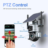 4K 20X Zoom Solar Camera – WiFi or 4G Outdoor PTZ Security with Dual Screen